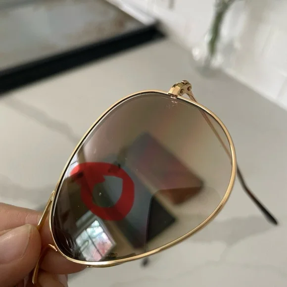 Ray-Ban Aviator Gold and Brown Sunglasses - Picture 13 of 14